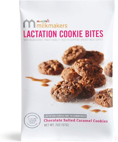 Munchkin Milkmakers Lactation Cookie Bites ، الكراميل المملح للشوكولاتة ، 10 CT in Saudi Arabia