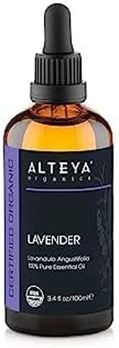 Alteya Organics Lavender Oil USDA Certified Organic Essential Oil, 3.4 Fl Oz/100 mL Steam-Distilled Lavandula Angustifolia Aromatherapy Oil in Saudi Arabia