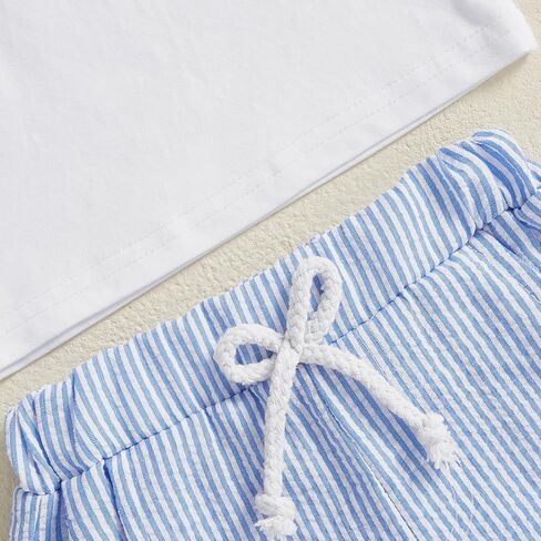 Kuriozud Baby Girl Boy Summer Clothes Short Sleeve Tops Embroidery Tee Pattern Tshirt+Vintage Plaid Short Pants Set in Saudi Arabia