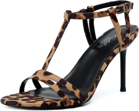 Mostrin Strappy Heels for Women Round Open Toe Lace Up Heeled Sandals Ankle T Strap Stiletto High Heels Dress Shoes in Saudi Arabia