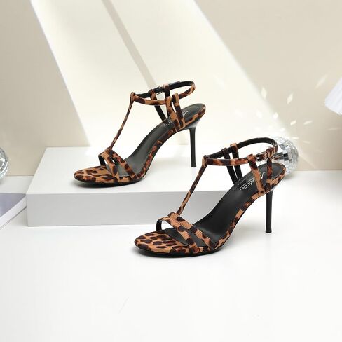 Mostrin Strappy Heels for Women Round Open Toe Lace Up Heeled Sandals Ankle T Strap Stiletto High Heels Dress Shoes in Saudi Arabia