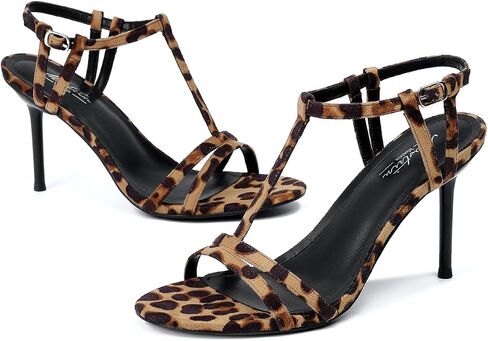 Mostrin Strappy Heels for Women Round Open Toe Lace Up Heeled Sandals Ankle T Strap Stiletto High Heels Dress Shoes in Saudi Arabia