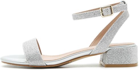 Women's Open Toe Ankle Strap Low Block Chunky Heels Sandals Party Dress Summer Shoes in Saudi Arabia