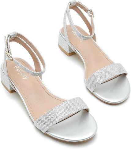 Women's Open Toe Ankle Strap Low Block Chunky Heels Sandals Party Dress Summer Shoes in Saudi Arabia