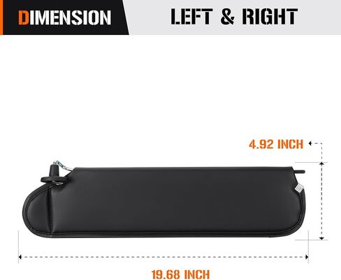Sun Visor for 1997-2002 Jeep Wrangler & TJ, Right Passenger Side Black SunVisor in Saudi Arabia