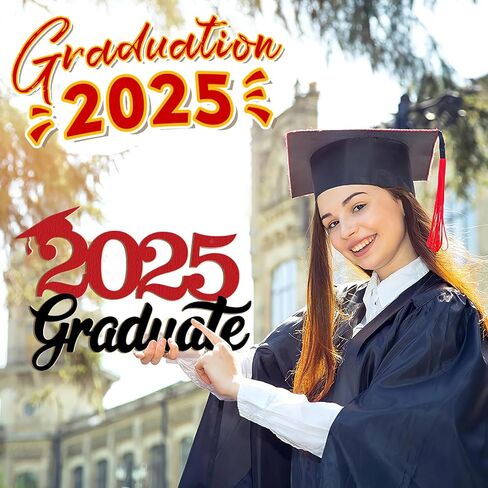 Wooden Class of 2025 Sign Senior 2025 Graduation Props for Photoshoot 2025 Class of Grad Photo Props Graduation Signs College High School Party Supplies Unfinished Grad Ornaments to Paint in Kuwait