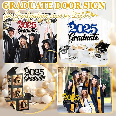Wooden Class of 2025 Sign Senior 2025 Graduation Props for Photoshoot 2025 Class of Grad Photo Props Graduation Signs College High School Party Supplies Unfinished Grad Ornaments to Paint in Kuwait