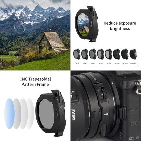 Meike ND128 Drop-in Filter for Canon & Meike Drop-in Filter Mount Adapter in Kuwait