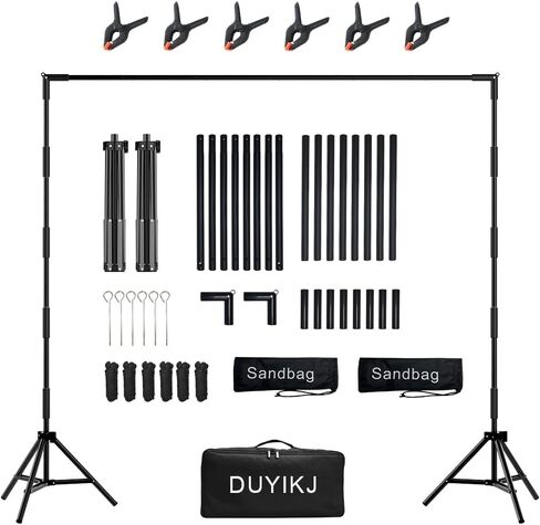 Photo Backdrop Stand, 10x7.5 FT Photo Studio Adjustable Background Stand,Portable Photography Backdrop Stand Kit with Carrying Bag for Parties,Photoshoot,Wedding,Events Decoration in Kuwait