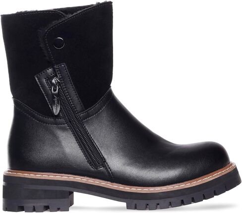 AQUA DIVA Shilo Waterproof Boot Leather Boot for Women Lug Sole Chunky Inside Zipper Warm Boot in Kuwait