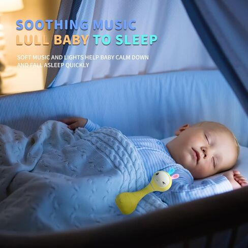 alilo Smarty Baby Audio Player - Toy with Chewable Teether Ears & Colorful Lights - Plays Educational Sounds Stories & White Noise for 0-24 Months Kids - Perfect Baby Gift for Early Learning | Yellow in Saudi Arabia
