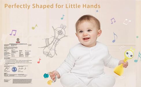 alilo Smarty Baby Audio Player - Toy with Chewable Teether Ears & Colorful Lights - Plays Educational Sounds Stories & White Noise for 0-24 Months Kids - Perfect Baby Gift for Early Learning | Yellow in Saudi Arabia
