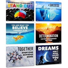 Sproutbrite Classroom Decorations - High School Motivational Posters - Educational and Inspirational Growth Mindset for Teacher and Students