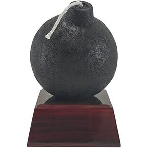 Decade Awards Bomb Trophy - 5.5 Inch Tall | Da Bomb Award | Celebrate an Explosive Victory with This Bombshell of a Trophy - Engraved Plate on Request
