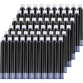 Black Ink Cartridge for Fountain Pen Ink Cartridge Refillable Business Writing Pens Disposable Ink Pen Refills 3.4 mm Bore Diamete Set of 60 Refill