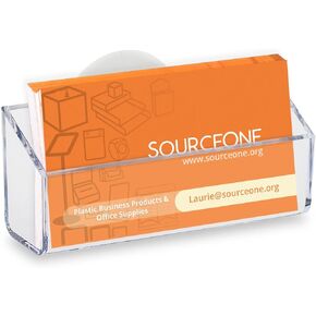 Source One Clear Gift Card Holder Business Card Holder with Suction Cup Window Mount (1 Pack)