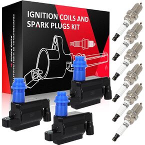 SCITOO 3 ignition coils + 6 iridium Spark Plugs,for Toyota Supra 3.0L 1998,for Lexus SC300 3.0L 1998-2000,for Lexus IS300 3.0L 2001-2005,for Lexus GS300 3.0L 1998-2005 UF228 ‎E592 5C1189 E758