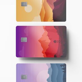 4 x Reverse Credit Card Skin in Four Colors - Credit Card Sticker to use as Credit Card Skin - Debit Card Sticker for use as Debit Card Skin - Card Stickers for Debit Cards - Debit Card Cover