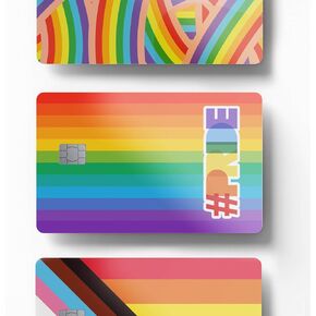 4 x Reverse Credit Card Skin in Four Colors - Credit Card Sticker to use as Credit Card Skin - Debit Card Sticker for use as Debit Card Skin - Card Stickers for Debit Cards - Debit Card Cover
