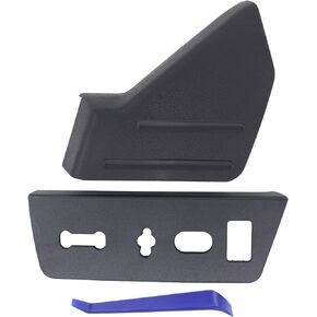 MOTOKU Black Front Left Driver Side Seat Cover Panel Trim & Seat Switch Housing Panel Bezel for Ford F-250 2009-2014