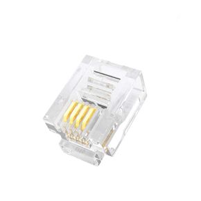 100PACK RJ11 Connectors Telephone Modular Plugs Male Connectors 6P4C