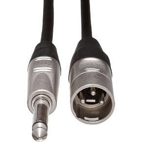Hosa HPX-015 Pro Unbalanced Interconnect, REAN 1/4 in TS to XLR3M, 15 ft