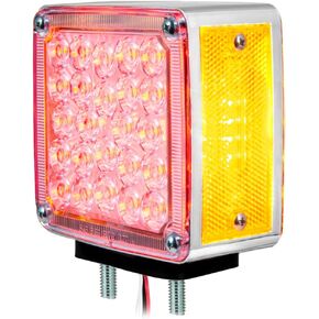 GG Grand General 77617 Square Face Pearl Amber/Red/Smoke SMD LED Pedestal Light, Driver Side