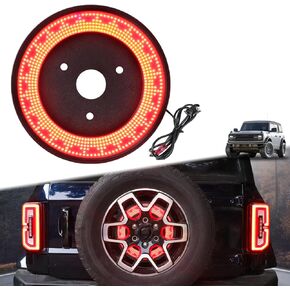 Spare Tire LED 3rd Third Brake Lights Compatible With For Ford Bronco 2021 2022 2023 2024 2 Door 4 Door Accessories Waterproof Plug And Play Spare Wheel High Mount Stop Brake Light