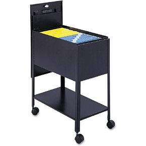 Safco Extra Deep Mobile Tub File, Rolling File Cart, Fits Letter and Legal-Size Hanging Folders, Includes a Locking Lid and 2 Keys