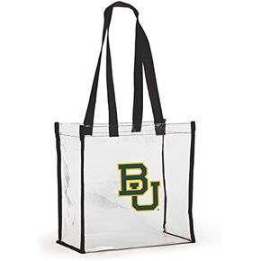 Open Top Stadium Tote, Clear with Long Handles for Baylor Bears Fans.