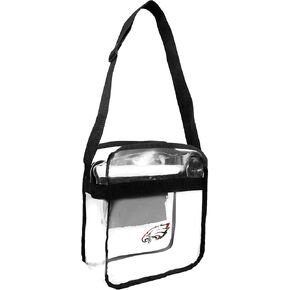 Littlearth Unisex Stadium Friendly Clear Carryall Crossbody Bag with Floral Team Logo, 12" L x 12" W x 6" D Clear in Kuwait