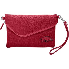 NCAA Arkansas Razorbacks Pebble Fold Over Crossbody Purse