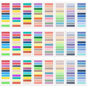 SIQUK 4800 Pieces Sticky Tabs for Annotating Books Tabs Morandi Sticky Flags Clear Transparent Page Markers Strip Page Flags Colored Tabs Writable and Repositionable Book Annotation Tabs