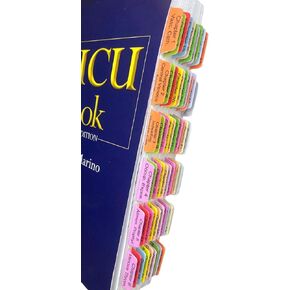 Book Tabs for Marino's The ICU Book 4th Edition. Laminated, Color-Coded, and Removable with Alignment Card for Easy Installation (Book not Included)