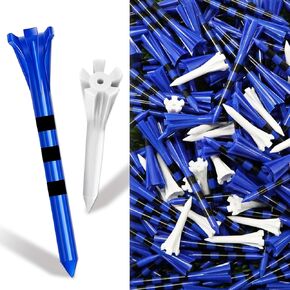 FINGER TEN Golf Tees Plastic 3 1/4 2 3/4 1 1/2 Inch Unbreakable 80 Driver Tees with 20 Iron Tees Mixed 100 Pack