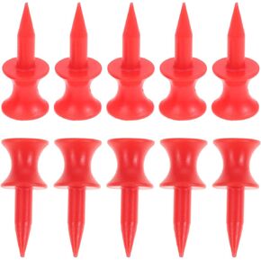 MUXSAM Golf Tees Unbreakable Step Down Plastic Castle Tees, 100-Pack Colored Bulk, Tee Size-1 1/4"/31mm, Long Short Color Pack for Practice Men Women Kids