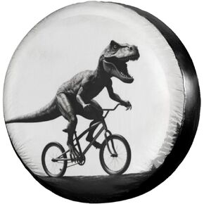 Foruidea Dinosaur Moon Spare Tire Cover with Backup Camera Hole Wheel Tire Cover Fit Trailer, RV, SUV and Many Vehicle 17inch