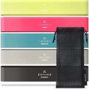 أحزمة مقاومة للتمارين الرياضية من Greater Goods، رائعة لليوجا والبيلاتس والعلاج الطبيعي والتمدد وصالة الألعاب الرياضية المنزلية، مجموعة من 5 قطع in Kuwait
