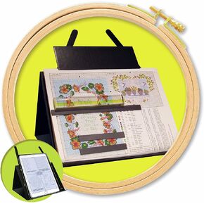 2165 Prop-It Magnetic Needle Work Chart Holder with Magnifier , Brown