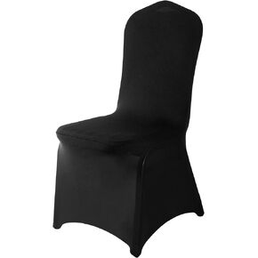 Ascoza 6 Pack White Spandex Folding Chair Covers in Stretch Washable Fabric for Wedding, Party,Holidays,Celebration and Other Special Events