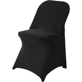 Ascoza 6 Pack White Spandex Folding Chair Covers in Stretch Washable Fabric for Wedding, Party,Holidays,Celebration and Other Special Events