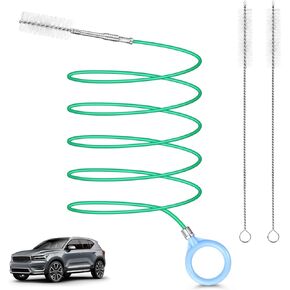 Auto Sunroof Drain Cleaning Tool,118Inch Long Pipe Cleaner for Car,Flexible Tube Cleaning Brush with 2Pcs 7.9inch Cleaning Brush Skinny Pipe Drain Dredge Cleaning Tool for Car Sunroof Wiper Drain Hole