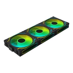 JM-S30 وحدة النوع المغناطيسي Daisy-Chain Infinity Mirror ARGB Case Fan، 120 × 120 × 30 مم PWM حزمة ثلاثية، مناسبة لحقيبة الكمبيوتر ومبرد AIO مقاس 360 مم (أبيض)
