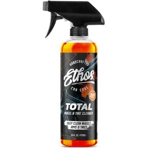 Ethos Handcrafted Car Care Total Wheel & Tire Cleaner - Professional All-In-One Solution for Sparkling Wheels & Tires | Dissolves Brake Dust, Dirt, and Grime | Safe for All Factory Finishes