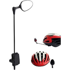 Biking Mirror for Helmet Bike Helmet Mirror, Helmet Safety Rearview Mirror, Bicycle Mountain Road Bike Cycling Rear View Mirror for All Helmet Sizes
