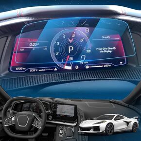 LFOTPP C8 Corvette Screen Protector Plastic for 2022 2023 2024 2025 Chevrolte Corvette 12 Inch Dashboard Display Center Touchscreen Corvette Accessories
