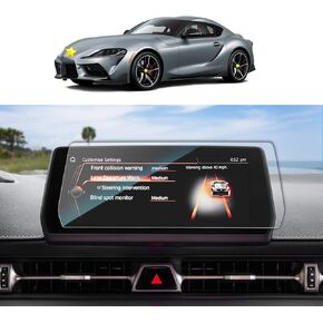Screen Protector Foils for 2020-2023 2024 Toyota GR Supra A90 8.8In Navigation GR Supra Accessories Tempered Glass Scratch Resistance HD Clear