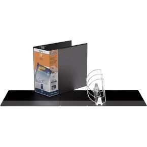 View Binder, 3-Ring Binder, Angle D Ring, 6-Inch, Black, Pack of 1