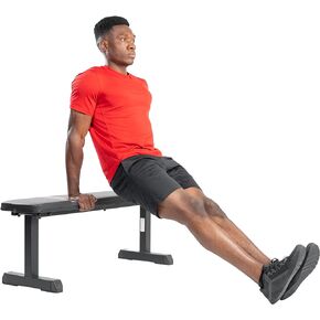 Sunny Health & Fitness Adjustable Incline Decline Bench or Flat Bench and Optional Dumbbell Rack For Home Gym Weight Exercise