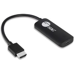 SIIG HDMI to USB-C Port 4K 60Hz Converter Adapter, for HDMI Source to USB-C (DP Signal) Display, HDMI 2.0,4K60Hz,1080p144Hz,HDR,HDCP 2.2,Stereo Audio,USB-Powered Plug and Play (CB-H21711-S1)